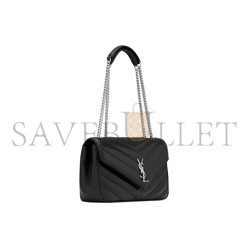 YSL LOULOU MEDIUM IN MATELASSÉ LAMBSKIN 801439AAE4Y1000 (29*17*8cm)